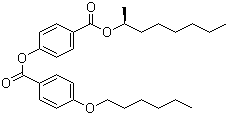 S-(+)-2-Octyl 4-(4-hexyloxybenzoyloxy)benzoate molecular structure (CAS 87321-20-8)