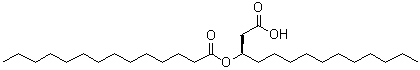 (R)-3-(十四烷酰氧基)十四烷酸分子结构 (CAS 87357-76-4)
