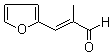 结构式 CAS# 874-66-8, 2-甲基-3-(2-呋喃基)-2-丙烯醛