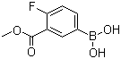 结构式 CAS# 874219-35-9, 3-甲氧羰基-4-氟苯硼酸