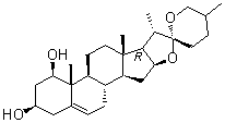 (1beta,3beta)-Spirost-5-ene-1,3-diol molecular structure (CAS 874485-32-2)