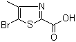 5-Bromo-4-methyl-2-thiazolecarboxylic acid molecular structure (CAS 874509-45-2)