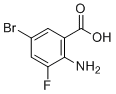 2-Amino-5-bromo-3-fluorobenzoic acid molecular structure (CAS 874784-14-2)