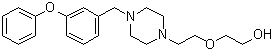 structure of CAS# 874911-96-3, 2-[2-[4-[(3-Phenoxyphenyl)methyl]-1-piperazinyl]ethoxy]ethanol;ZK 756326