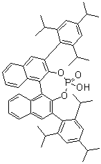 (11bS)-4-Hydroxy-2,6-bis[2,4,6-tris(1-methylethyl)phenyl]-dinaphtho[2,1-d:1',2'-f][1,3,2]dioxaphosphepin 4-oxide molecular structure (CAS 874948-63-7)