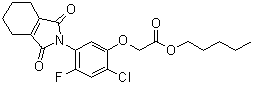 structure of CAS# 87546-18-7, Sumiverde;Flumiclorac-pentyl; Resource; S 2303; S 23031; Sumiverde; V 23031; 2-[2-Chloro-4-fluoro-5-(1,3,4,5,6,7-hexahydro-1,3-dioxo-2H-isoindol-2-yl)phenoxy]acetic acid pentyl ester