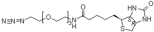 structure of CAS# 875770-34-6, (3aS,4S,6aR)-N-[2-[2-[2-(2-Azidoethoxy)ethoxy]ethoxy]ethyl]hexahydro-2-oxo-1H-thieno[3,4-d]imidazole-4-pentanamide
