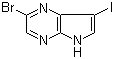2-Bromo-7-iodo-5H-pyrrolo[2,3-b]pyrazine molecular structure (CAS 875781-44-5)
