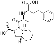 structure of CAS# 87679-71-8, Trandolaprilat;(2S,3aR,7aS)-1-((S)-N-((S)-1-Carboxy-3-phenylpropyl)alanyl)hexahydro-2-indolinecarboxylic acid