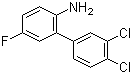 structure of CAS# 877179-04-9, 3',4'-Dichloro-5-fluorobiphenyl-2-amine;2-(3,4-Dichlorophenyl)-4-fluoroaniline