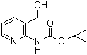 结构式 CAS# 877593-11-8, (3-羟基甲基吡啶-2-基)氨基甲酸叔丁酯