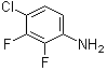 4-Chloro-2,3-difluorobenzenamine molecular structure (CAS 878285-12-2)