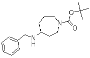 structure of CAS# 878630-66-1, 4-Benzylaminoazepane-1-carboxylic acid tert-butyl ester;1H-Azepine-1-carboxylic acid hexahydro-4-[(phenylmethyl)amino]-1,1-dimethylethyl ester