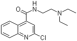 结构式 CAS# 87864-14-0, N-(2-(二乙基)胺乙基)-2-氯-4-喹啉甲酰胺