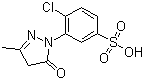 structure of CAS# 88-76-6, 4-Chloro-3-(3-methyl-5-oxo-2-pyrazolin-1-yl)benzenesulfonic acid;4-Chloro-3-(4,5-dihydro-3-methyl-5-oxo-1H-pyrazol-1-yl)-benzenesulfonic acid; 1-(2-Chloro-5-sulfophenyl)-3-methyl-5-pyrazolone; 1-(2-Chloro-5-sulfophenyl)-3-methyl-2-pyrazolin-5-one; 3-Methyl-1-(2-chloro-5-sulfophenyl)-5-pyrazolone