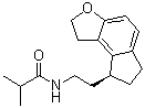 结构式 CAS# 880152-61-4, 2-甲基-N-[2-[(8S)-1,6,7,8-四氢-2H-茚并[5,4-b]呋喃-8-基]乙基]丙酰胺