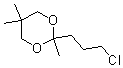 结构式 CAS# 88128-57-8, 2-(3-氯丙基)-2,5,5-三甲基-1,3-二氧杂环己烷