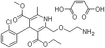Amlodipine maleate molecular structure (CAS 88150-47-4)