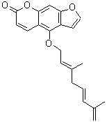 (E,E)-4-[(3,7-Dimethyl-2,5,7-octatrienyl)oxy]-7H-furo[3,2-g][1]benzopyran-7-one molecular structure (CAS 88206-51-3)