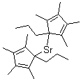 Bis(2,3,4,5-tetramethyl-1-propyl-2,4-cyclopentadien-1-yl)strontium molecular structure (CAS 882296-98-2)
