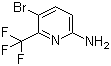 5-Bromo-6-(trifluoromethyl)pyridin-2-amine molecular structure (CAS 882500-21-2)