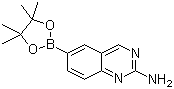 结构式 CAS# 882670-92-0, 2-氨基喹唑啉-6-硼酸频哪醇酯