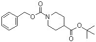 结构式 CAS# 882738-24-1, N-苄氧羰基-4-哌啶羧酸叔丁酯
