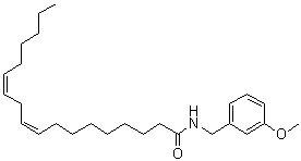 structure of CAS# 883715-22-8, (9Z,12Z)-N-[(3-Methoxyphenyl)methyl]-9,12-octadecadienamide