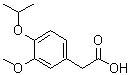 结构式 CAS# 88449-50-7, 3-甲氧基-4-(1-甲基乙氧基)苯乙酸