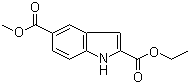结构式 CAS# 884494-66-0, 吲哚-2,5-二甲酸 2-乙酯 5-甲酯