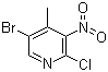 structure of CAS# 884495-15-2, 5-Bromo-2-chloro-4-methyl-3-nitropyridine