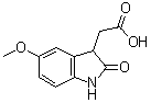 结构式 CAS# 885272-25-3, 2,3-二氢-5-甲氧基-2-氧代-1H-吲哚-3-乙酸