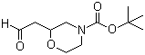 structure of CAS# 885272-65-1, 2-(2-Oxoethyl)-4-morpholinecarboxylic acid tert-butyl ester