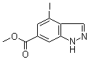 结构式 CAS# 885519-33-5, 4-碘-1H-吲唑-6-羧酸甲酯