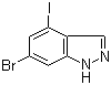 structure of CAS# 885519-41-5, 6-Bromo-4-iodo-1H-indazole