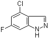 结构式 CAS# 885520-32-1, 4-氯-6-氟-1H-吲唑
