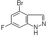 结构式 CAS# 885520-35-4, 4-溴-6-氟-1H-吲唑