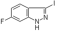 结构式 CAS# 885522-07-6, 6-氟-3-碘-1H-吲唑