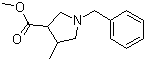 结构式 CAS# 885958-67-8, 1-苄基-4-甲基吡咯烷-3-甲酸甲酯