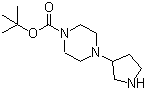 structure of CAS# 885959-36-4, 4-(Pyrrolidin-3-yl)piperazine-1-carboxylic acid tert-butyl ester