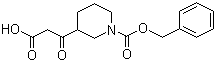beta-Oxo-1-[(phenylmethoxy)carbonyl]-3-piperidinepropanoic acid molecular structure (CAS 886362-40-9)