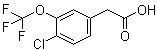 结构式 CAS# 886501-02-6, 4-氯-3-(三氟甲氧基)苯乙酸