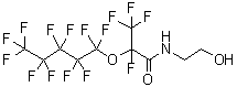 结构式 CAS# 886762-15-8, 2,3,3,3-四氟-N-(2-羟基乙基)-2-[(十一氟戊基)氧基]丙酰胺