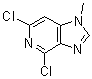 structure of CAS# 887147-19-5, 4,6-Dichloro-1-methyl-1H-imidazo[4,5-c]pyridine