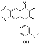 structure of CAS# 887501-28-2, Holostyligone;(2S,3S,4R)-3,4-Dihydro-4-(4-hydroxy-3-methoxyphenyl)-6,7-dimethoxy-2,3-dimethyl-1(2H)-naphthalenone