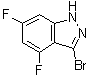 结构式 CAS# 887567-78-4, 3-溴-4,6-二氟-1H-吲唑
