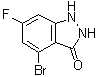 4-Bromo-6-fluoro-1,2-dihydro-3H-indazol-3-one molecular structure (CAS 887567-85-3)