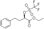 structure of CAS# 88767-98-0, Ethyl (R)-4-phenyl-2-[[(trifluoromethyl)sulfonyl]oxy]butyrate;Ethyl (R)-2-hydroxy-4-phenylbutyrate triflate; Ethyl (R)-[alpha-(trifluoromethylsulfonyl)oxy]benzenebutanoate; alpha-[[(Trifluoromethyl)sulfonyl]oxy]-benzenebutanoic acid ethyl ester