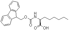 结构式 CAS# 888725-91-5, (2S)-2-[[芴甲氧羰基]氨基]辛酸