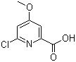 structure of CAS# 88912-21-4, 6-Chloro-4-methoxypyridine-2-carboxylic acid;4-Methoxy-6-chloropicolinic acid